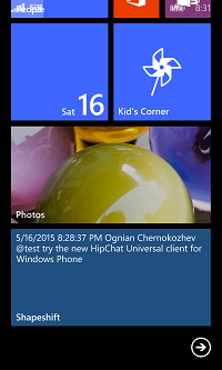 Live tile screenshot